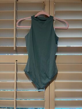 PINK Victoria's Secret High-Neck Bodysuit - Deep Teal